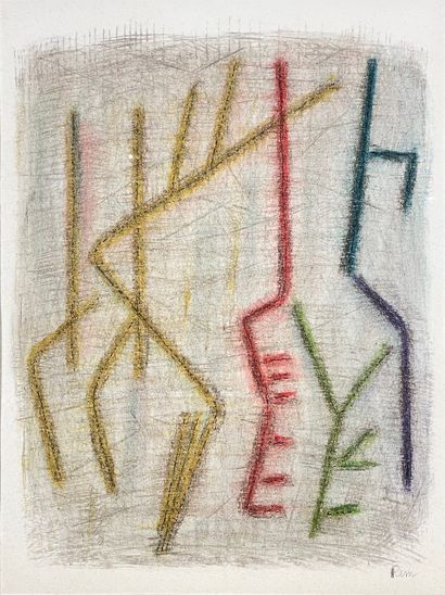 REM, CONINCKX Raymond dit (1904-1974) "Untitled", XXth, mixed technique on paper,...