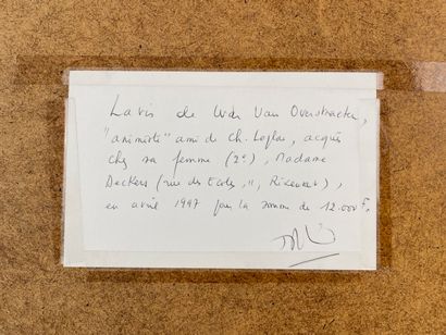 VAN OVERSTRAETEN War (1891-1981) "Artist at Work," [19]29, ink and wash on paper,...