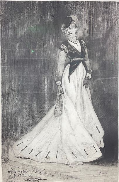 ROPS Félicien (1833-1898) "Manette Salomon ou Parisine (1867)", XXth-XXIst, etching...