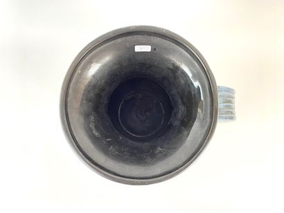 null Large decorative pitcher, circa 1960, glazed ceramic, monogrammed [JdV] and...
