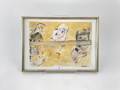 PAPAGEORGIOU Yorgos (1953-) [attribué à] "Composition", [19]94, aquarelle sur papier,...