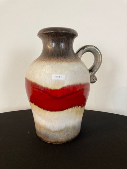 SCHEURICH-KERAMIK - GERMANY Decorative pitcher, circa 1960, glazed ceramic, mark...