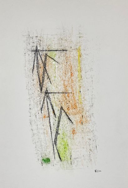REM, CONINCKX Raymond dit (1904-1974) "Untitled", XXth, mixed technique on paper,...