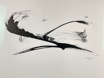 MASOIN Albert (1915-1973) "Composition", 1969, encre de Chine sur papier, signée...