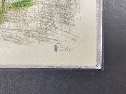 REM, CONINCKX Raymond dit (1904-1974) "Sans titre", XXe, technique mixte sur papier,...