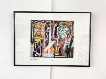 BASQUIAT Jean-Michel (1960-1988) "Dust Heads", 20th-XXIst, polychrome print, justified...