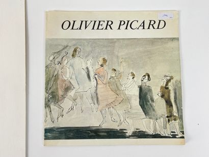 PICARD Olivier (1897-1974) "Sketches," 20th, an ink and watercolor on paper and a...