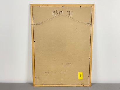 WOLFRATH Harry (1926-) "Vogels nr 7", [19]72, technique mixte sur papier, signée...