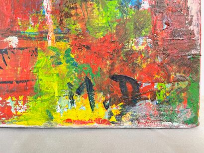 DUBOST Matthieu "Uluru", XXIe, acrylique sur toile, monogrammé en bas à droite, 75x115...
