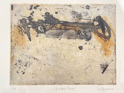 BELGEONNE Gabriel (1935-) "Quelques temps", [19]99, etching and aquatint, signed...