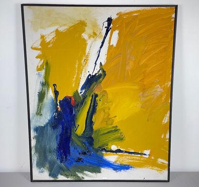 ANTOINE Paul (1922-2010) "Cantique jaune", [19]60, huile sur toile, signée et datée...