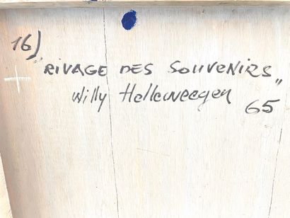 HELLEWEGEN Willy (1914-1991) "Rivage des souvenirs", [19]65, technique mixte sur...