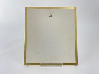 ANONYME "Intérieur", XXe, gouache sur papier sous verre, 23,5x19,5 cm (à vue) [bords...