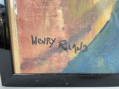 ROLAND Henry (1919-2000) "Visage", [19]95, gouache sur papier, signée en bas à gauche,...