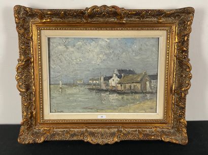 VERHEYDEN J. "Port breton", 20th, oil on panel, signed lower left, 25x34.5 cm.