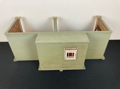 null Handcrafted dollhouse with part of the furniture (living room and bedroom),...