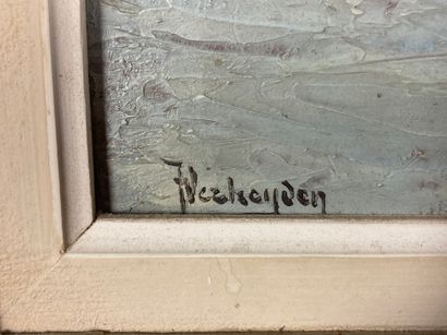 VERHEYDEN J. "Port breton", 20th, oil on panel, signed lower left, 25x34.5 cm.