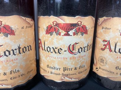 BOURGOGNE (ALOXE-CORTON) Boudier Père & Fils 1994 (red), three bottles [1 cm].