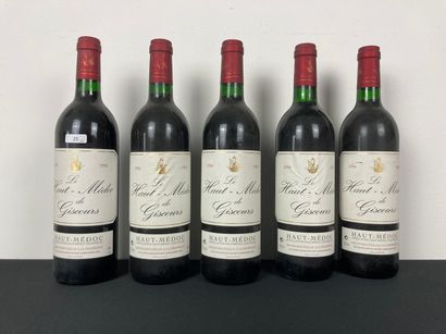 BORDEAUX (HAUT-MÉDOC) Le Haut-Médoc de Giscours 1995 (red), five bottles [mid/bottom...