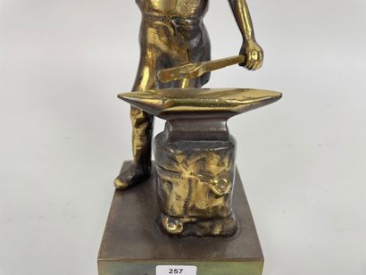 ANONYME "Blacksmith", late 20th century, bronze proof, h. 26.5 cm.
