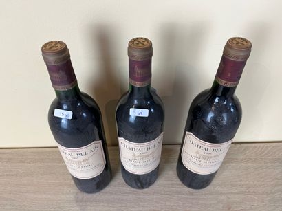 BORDEAUX (HAUT-MEDOC) Château Bel Air, cru bourgeois 1995 (rouge), trois bouteilles...