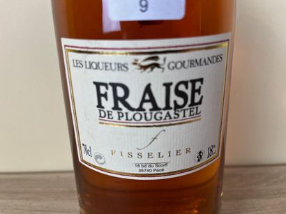 BRETAGNE (PACE) Les liqueurs gourmandes Fraise de Plougastel (Fisselier), une bouteille...