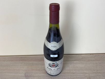 BOURGOGNE (RULLY) Michel Briday "Champ Clou", 1er cru 1986 (rouge), une bouteille...