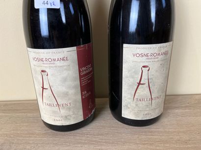 BOURGOGNE (VOSNE-ROMANEE) Vincent Girardin 2001 (rouge), deux bouteilles [légères...