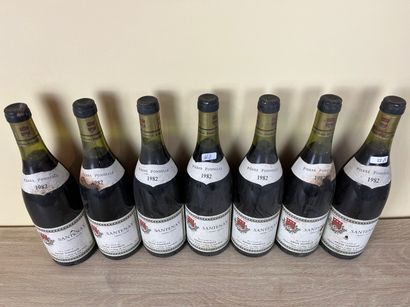 BOURGOGNE (SANTENAY) Pierre Ponnelle 1982 (rouge), sept bouteilles [entre 2 et 3...