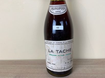 BOURGOGNE (LA TACHE) Domaine de la Romanée-Conti 1950 (rouge), une bouteille [3 cm,...