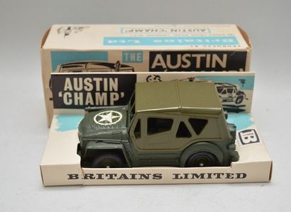 null BRITAINS, Fabrication anglaise, "AUSTIN 'CHAMP' " , Jeep militaire dans sa boîte...