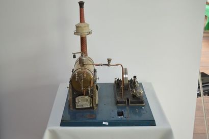 null BING, rare machine à vapeur, réf 130/383, vers 1912, chaudière horizontale en...