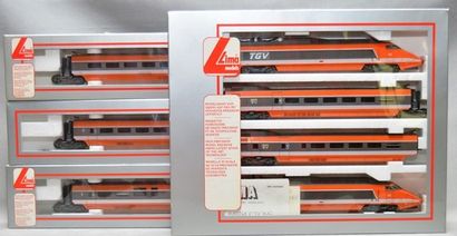 null LIMA 149711AC: TGV en orange et gris, en 3 rails alternatifs, système Mârklin,...