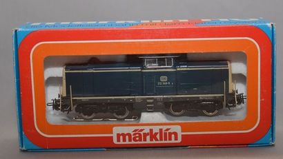 null MÄRKLIN 3147 loco diesel en bleu, BB des DB (MB) en boîte bleu rouge à fenêtre,...