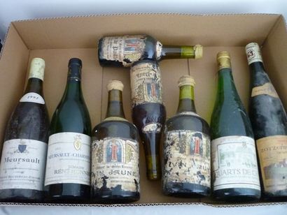 null FRANCE, ensemble de 8 bouteilles diverses de vin blanc (2 Bourgogne - 1 Vallée...