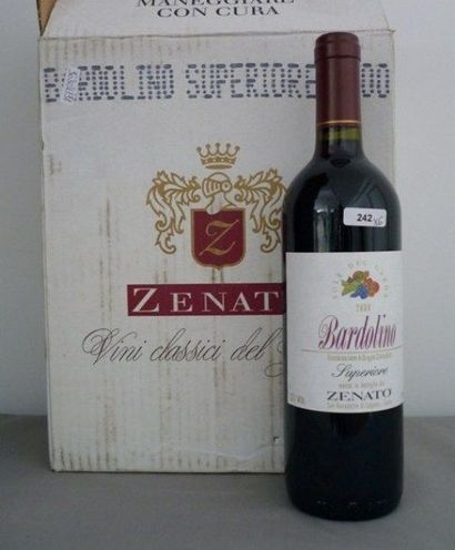 null ITALIE, 6 bouteilles en boite en carton d'origine "BARDOLINO 2000", mis en bouteille...