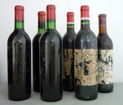 null BORDEAUX rouge, ensemble de 6 bouteilles diverses :

3 bouteilles Saint-Emilion...