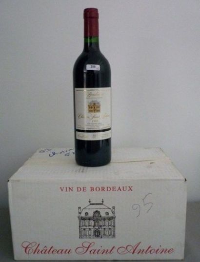 null BORDEAUX rouge, 6 bouteilles en caisse d'origine en carton "CHATEAU SAINT-ANTOINE...