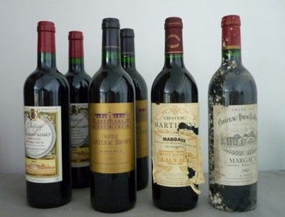 null BORDEAUX rouge, Margaux, ensemble de 6 bouteilles diverses :

2 "Chateau Rauzan-Gassies...