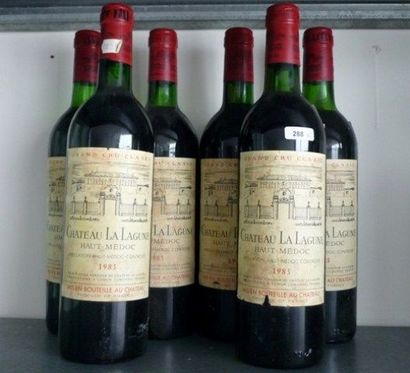 null BORDEAUX rouge, Haut-Medoc, 6 bouteilles CHATEAU LA LAGUNE 1983, Grand Cru Classé,...