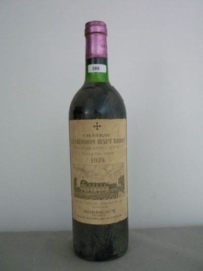null BORDEAUX rouge, Graves, 1 bouteille "CHATEAU LA MISSION HAUT-BRION 1974", Grand...