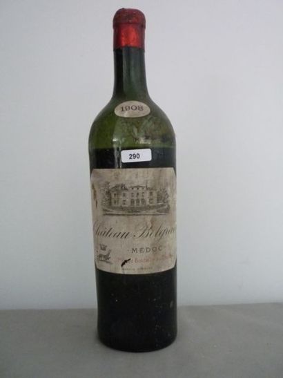 null BORDEAUX rouge, Médoc, 1 "CHATEAU BELGRAVE 1908", mis en bouteille au chateau...