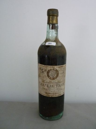 null BORDEAUX, Haut Sauternes, 1 bouteille CHATEAU PAJOT, 1919, "Enclave du Château...