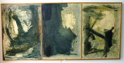 ANTOINE Paul (école belge 1922-2010) "Composition abstraite en triptyque", 1964,...