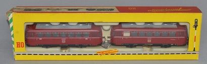 Fleischmann 1372/2, autorail (Schienenbus) 2 axes, avec remorque, rouge (EB) (année...