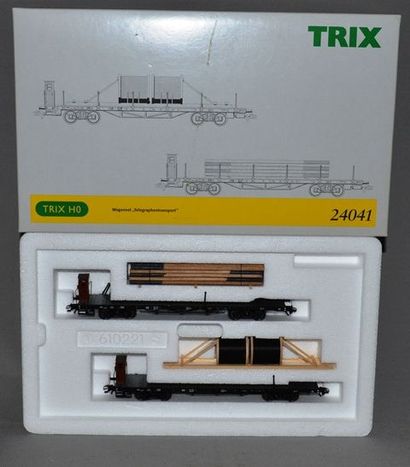 TRIX MÄRKLIN Réf..24041, coffret "Transport télégraphe", (MB) - Wagenset telegra...