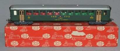 HAG voiture-voyageurs suisse, verte, 2e classe SBB CFF, (MB).