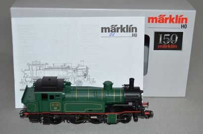 MARKLIN HO Réf. 36743, loco-tender de l'État belge, type 130, série 96 en vert, digital...