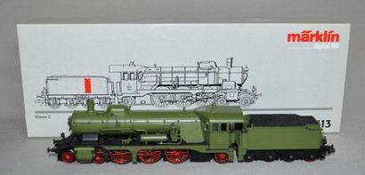 MARKLIN HO Réf. 37113, locomotive allemande 231, tender 4 axes, verte, digital codée...