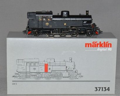 MARKLIN HO Réf. 37134, loco-tender 131 des chemins de fer suédois, noire, digital...